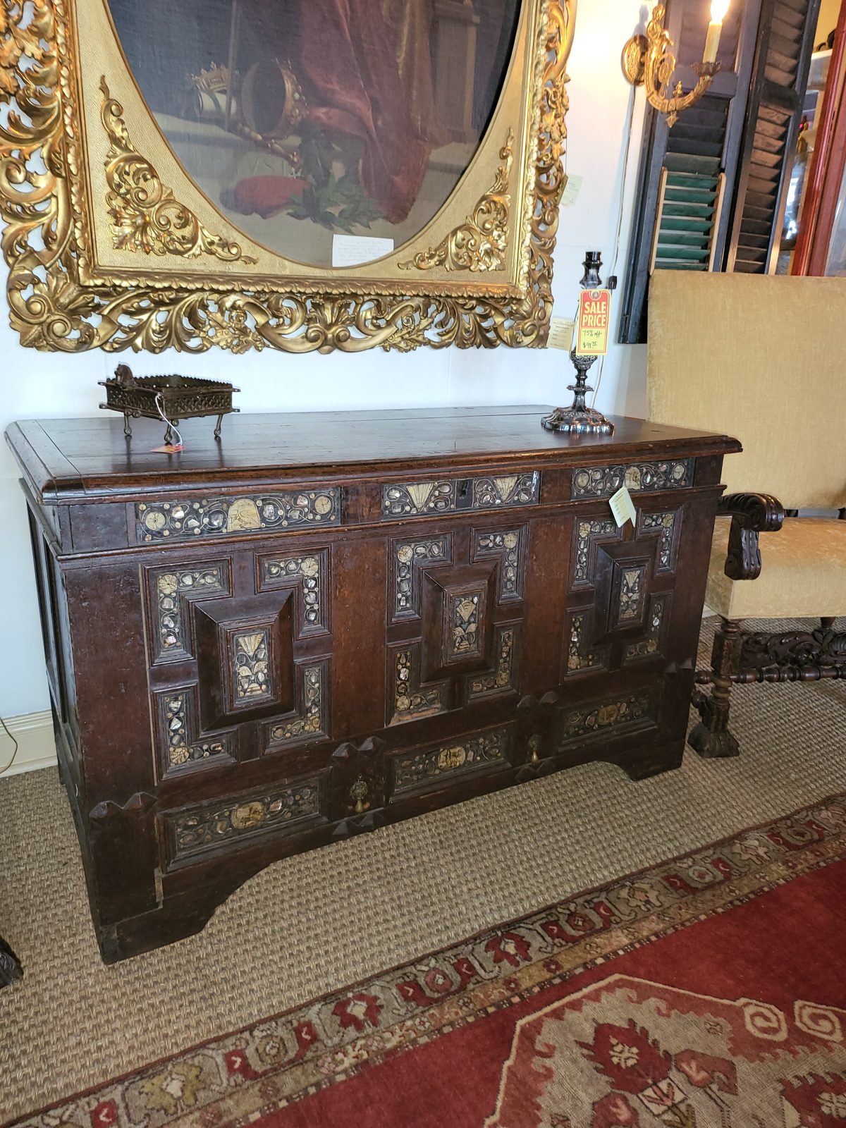 Rare Horn & Pearl Inlay Coffer